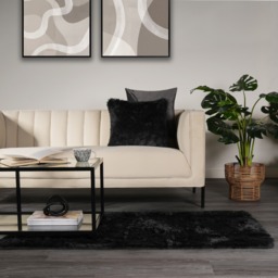 OHS Fluffy Rug, Black - 160 x 230cm - thumbnail 4