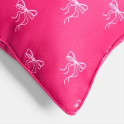 OHS Kids Bow Print Bolster Pillow - Hot Pink - thumbnail 5