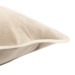 OHS 4 Pack Matte Velvet Scallop Edge Cushion Covers - Natural/Cream - thumbnail 5