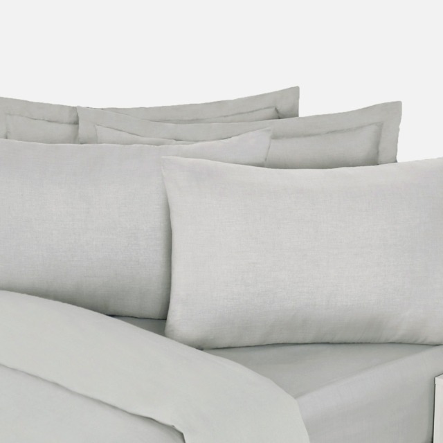 OHS 2 Pack Polycotton Housewife Pillowcases - Silver - image 1