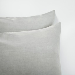 OHS 2 Pack Polycotton Housewife Pillowcases - Silver - thumbnail 2