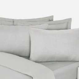 OHS 2 Pack Polycotton Housewife Pillowcases - Silver