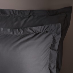 OHS Plain Dyed Oxford Pillowcases - Charcoal - thumbnail 3