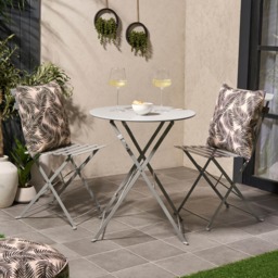 OHS 4 Pack Indoor/Outdoor Palm Leaf Print Cushion Covers, Monochrome - 45 x 45cm - thumbnail 2