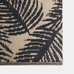 OHS Outdoor Leaf Print Rug, 160cm x 230cm - Monochrome - thumbnail 4