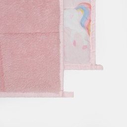 OHS Kids Teddy Fleece Unicorn Weighted Blanket, Blush - 3kg - thumbnail 5