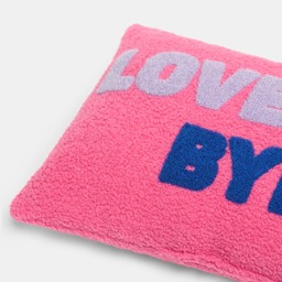 OHS Love You Bye Slogan Cushion - Pink/Blue - thumbnail 5