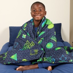 OHS Kids Neon Gaming Weighted Blanket, Blue/Green - 3KG