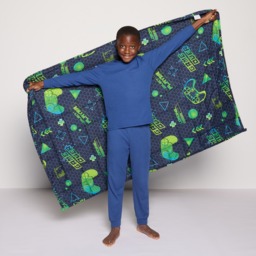OHS Kids Neon Gaming Weighted Blanket, Blue/Green - 3KG - thumbnail 3
