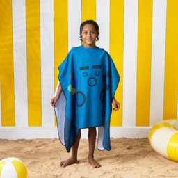 OHS Kids Game Controller Poncho Towel - Blue - thumbnail 1