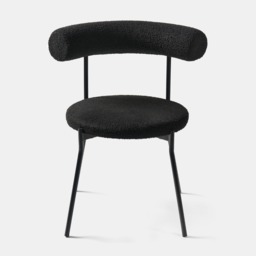 OHS Boucle Dining Chair - Black - thumbnail 4