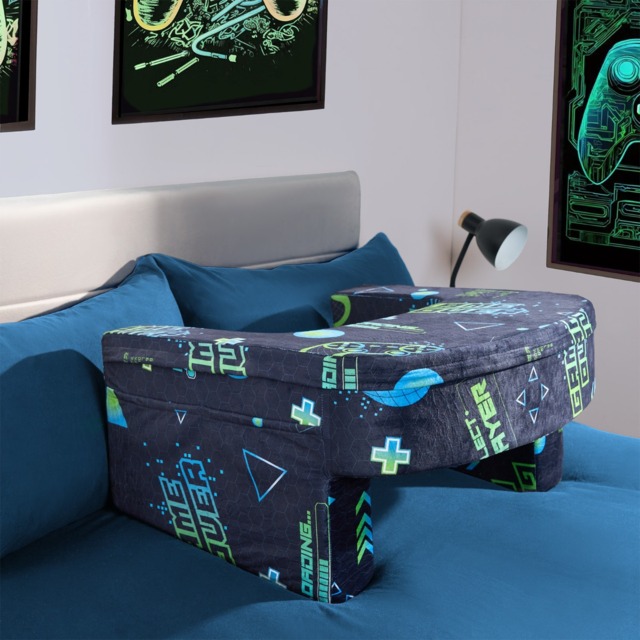 OHS Gaming Desk Lap Pillow - Green/Blue - image 1