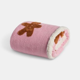 OHS Tufted Gingerbread Fleece Throw - Pink - thumbnail 3