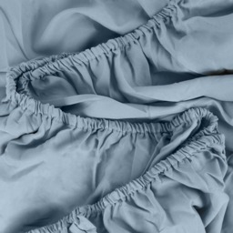 OHS Plain Fitted Bed Sheet, Blue - King - thumbnail 2