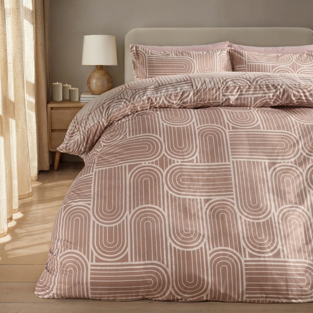 OHS Arches Print Duvet Set , Natural/Stone - King - image 1
