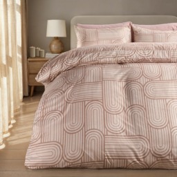 OHS Arches Print Duvet Set , Natural/Stone - King - thumbnail 2