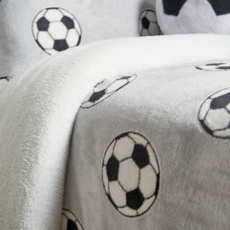 OHS Football Glow In The Dark Duvet Cover Set, Grey - Single - thumbnail 5