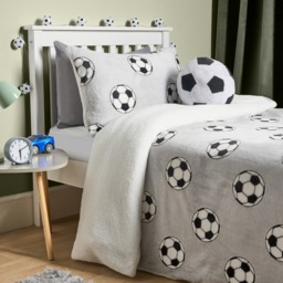 OHS Football Glow In The Dark Duvet Cover Set, Grey - Single - thumbnail 2