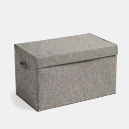 OHS Large Collapsible Storage Box With Lid - Grey - thumbnail 3
