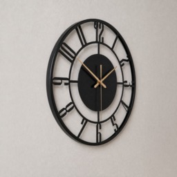 OHS Traditional Skeleton Wall Clock - Black - thumbnail 2