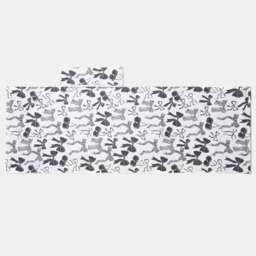 OHS Cherry Bow Print Beach Towel in a Bag - Monochrome - thumbnail 5