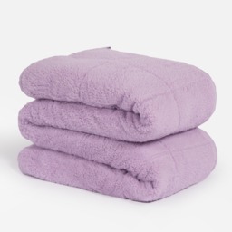 OHS Kids Teddy Fleece Weighted Blanket, Lilac - 3kg - thumbnail 4