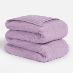 OHS Kids Teddy Fleece Weighted Blanket, Lilac - 3kg - thumbnail 5