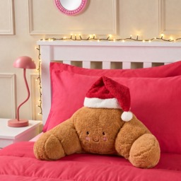 OHS Claude The Santa Croissant Cuddle Cushion - Brown - thumbnail 1