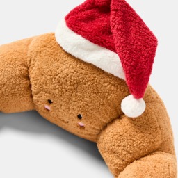OHS Claude The Santa Croissant Cuddle Cushion - Brown - thumbnail 4
