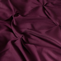 OH Diamond Pintuck Pinch Pleat Duvet Cover Set, Plum - King - thumbnail 3