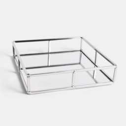 OHS Square Mirror Tray - Silver - thumbnail 4