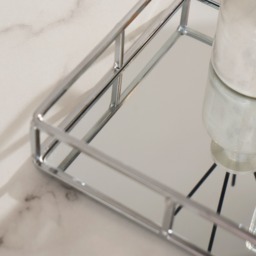 OHS Square Mirror Tray - Silver - thumbnail 2