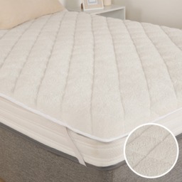OHS Teddy Thermal Mattress Topper, Cream - Double