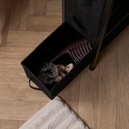 OHS Brooklyn 4 Drawer Narrow Fabric Cabinet - Black - thumbnail 4