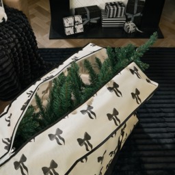 OHS Bow Print Christmas Tree Storage Bag - Monochrome - thumbnail 3
