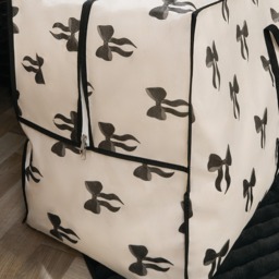 OHS Bow Print Christmas Tree Storage Bag - Monochrome - thumbnail 2