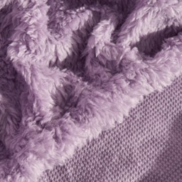 OHS Teddy Fleece Fitted Sheet, Lilac - Double - thumbnail 4