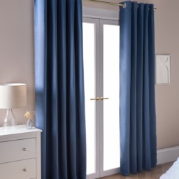 OHS Eyelet Blackout Curtains, Dark Blue - 46 x 54in - thumbnail 2