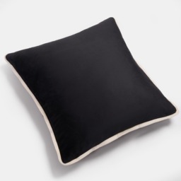 OHS 2 Pack Matte Velvet Piped Edge Cushion Covers, 45 x 45cm - Monochrome - thumbnail 4