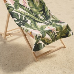 OHS Tropical Print Beach Towel - Green - thumbnail 3