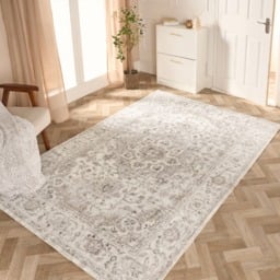 OHS Washable Vintage Printed Rug, Natural - 80 x 150 cm - thumbnail 1