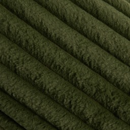 OHS Faux Fur Thick Ribbed Throw, Woodland Green - 150 x 200cm - thumbnail 3