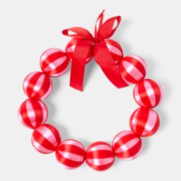 OHS Bauble Wreath - Red/Pink