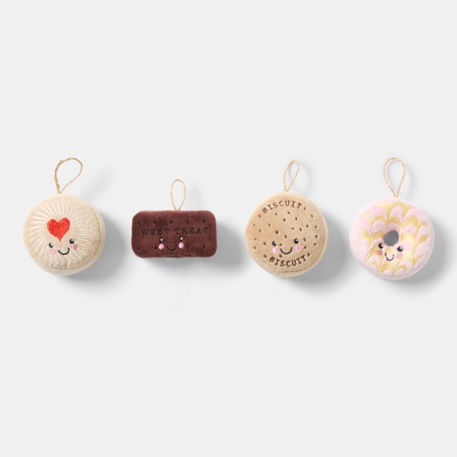 OHS 4 Pack Biscuits Christmas Tree Decorations - Multi - image 1