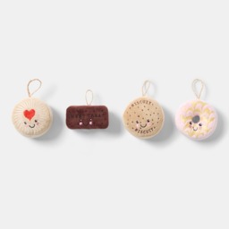 OHS 4 Pack Biscuits Christmas Tree Decorations - Multi - thumbnail 1