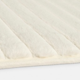 OHS Faux Fur Ribbed Rug, Cream - 160 x 230cm - thumbnail 2