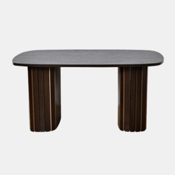OHS Madison Ribbed Coffee Table - Dark Wood - thumbnail 4