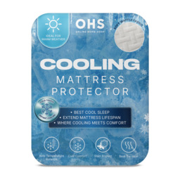 OHS Cooling Mattress Protector, White - King - thumbnail 1