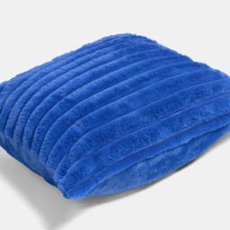 OHS 4 Pack Faux Fur Thick Ribbed Cushion Covers with Cushion Pads, Cobalt Blue - 45 x 45cm - thumbnail 5