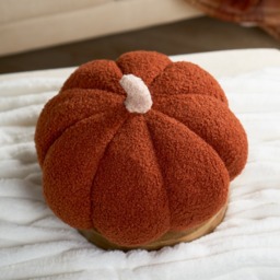 OHS Boucle Autumn Pumpkin Cushion - Rust - thumbnail 3